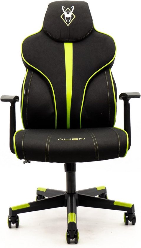 Ergonomische Gaming Stoel met Lendekussen - In Hoogte Verstelbaar - Race Design - Lichtblauw en Wit