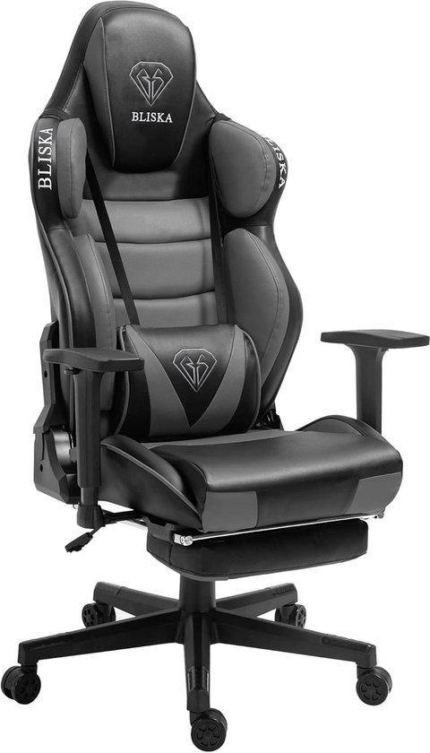 Ergonomische Gaming Stoel met Verstelbare 4D Armsteunen en Voetensteun van Merkloos