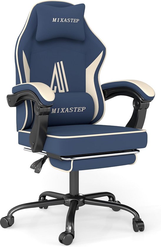 Ergonomische Gaming Stoel met Voetensteun en Lendensteun - Verstelbare Racestoel voor Thuis of Kantoor van Merkloos