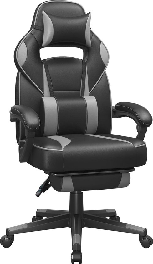 Ergonomische Gaming Stoel met Voetsteun en Hoofdsteun - Verstelbaar en Comfortabel