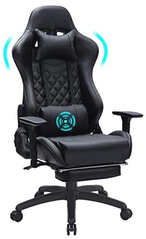 Ergonomische Gaming Stoel met Voetsteunen en Massagefunctie – Verstelbare Zwenkstoel voor Computer en Kantoor van Merkloos