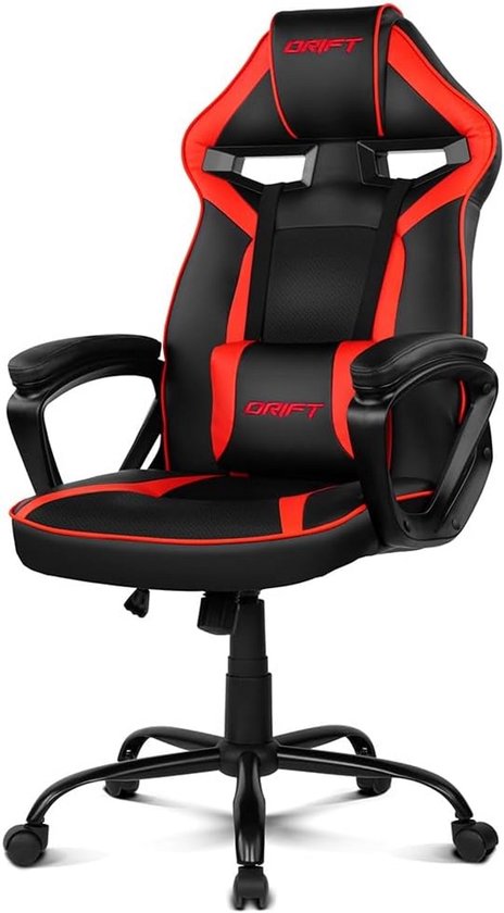 Ergonomische Gaming Stoel Rood/Zwart Hoogte en Rugleuning Verstelbaar van Merkloos