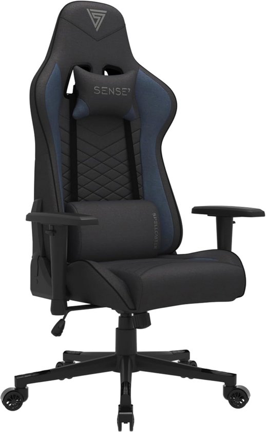 Ergonomische Gaming Stoel Zwart Blauw voor Urenlang Speelplezier van Merkloos