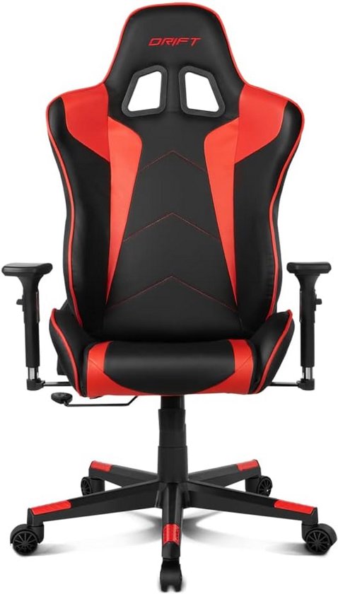 Ergonomische Gaming Stoel Zwart/Rood met 3D Armleuningen en Kantelbare Rugleuning