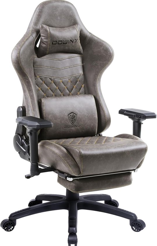 Ergonomische Gamingstoel in Racestijl met Massagefunctie en Voetensteun van Merkloos