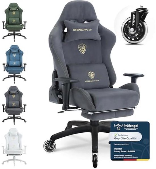 Ergonomische Gamingstoel met Massagefunctie en Verstelbare Voetensteun van Merkloos
