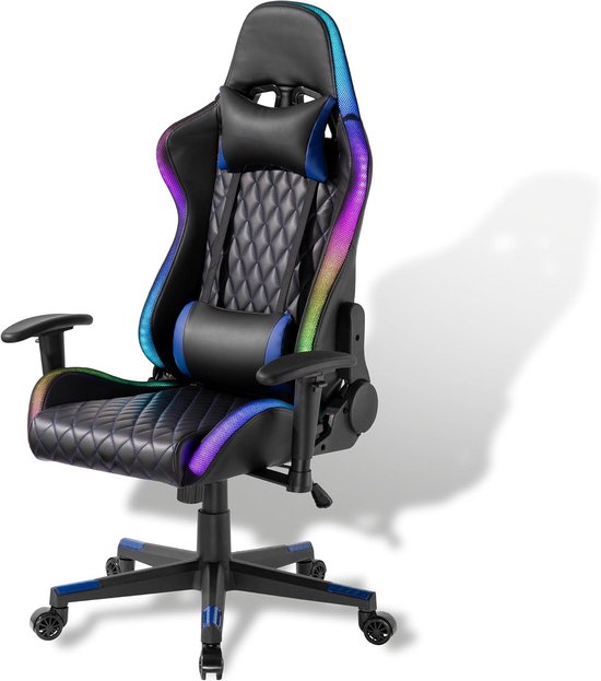 Ergonomische gamingstoel met RGB-verlichting en 150 kg belastbaarheid van Merkloos