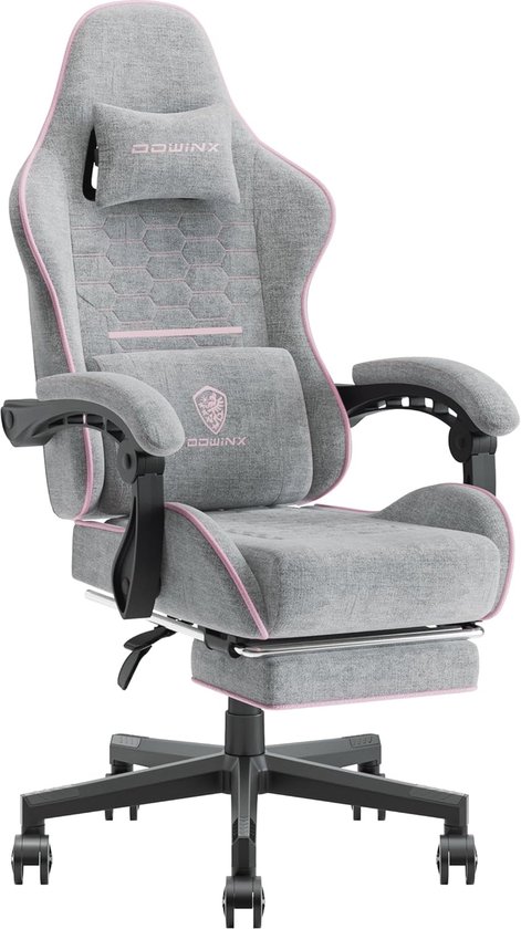Ergonomische Gamingstoel met Voetensteun en Massagefunctie - Bureaustoel met Hoofdsteun en Ademend Stof