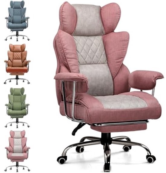 Ergonomische gamingstoel - Verstelbare rugleuning en voetensteun - Voor werk en spel
