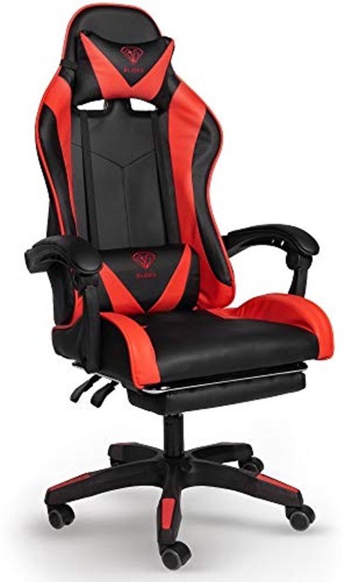Ergonomische gamingstoel voor thuis en kantoor - Sportief design - Zwart/rood
