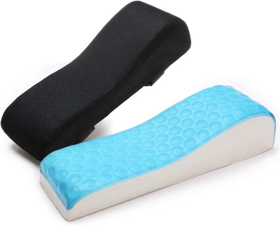 Ergonomische Gel Armsteunen voor Kantoor- en Gamingstoelen met Geheugenschuim - Set van 2 voor Comfort en Ondersteuning