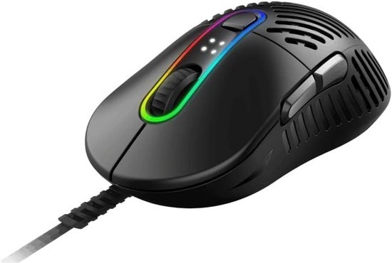 Ergonomische Lichtgewicht Gaming Muis met RGB en PAW3370 Sensor