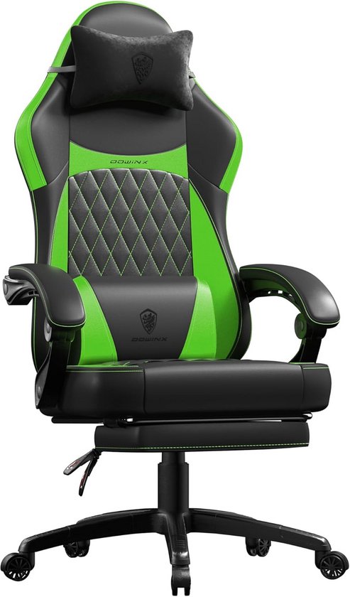 Ergonomische Race Gaming Stoel met Lumbaalsteun en Voetensteun tot 150 kg van Merkloos