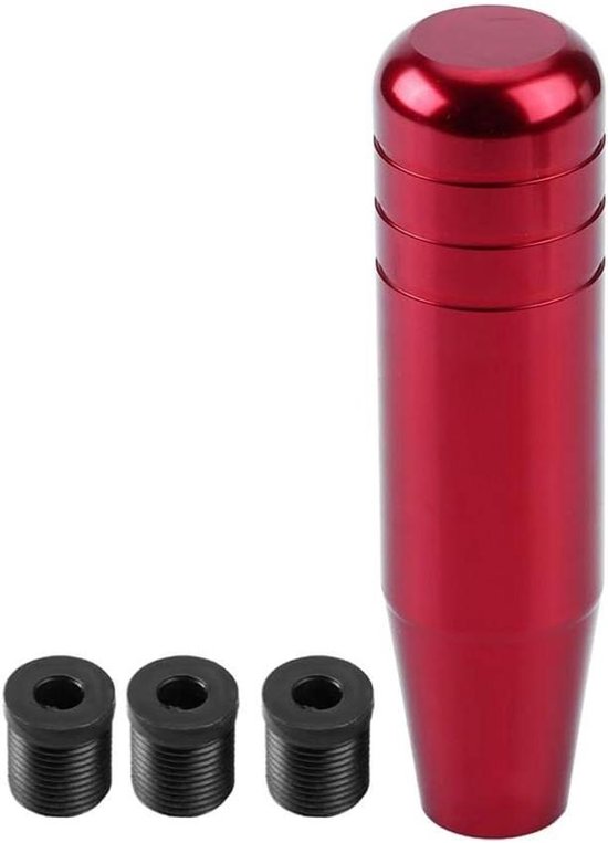 EVGATSAUTO auto handmatige versnellingspookknop, universele aluminium 13cm handgreep schakelhendel, handmatige versnellingspookknop Stick Head(Rood) van Merkloos