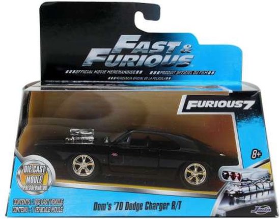 Fast and Furious: 1970 Dodge Charger R-T glossy Black 1:32 van Merkloos