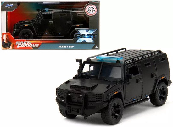Fast and Furious Agency SUV modelauto 1:32 zwart van Merkloos