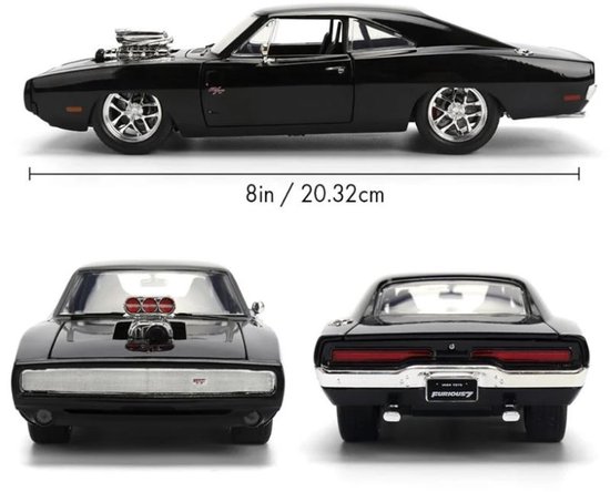Fast & The Furious - 1970 Dodge Charger - Schaal 1:24 - Jada Toys van Merkloos