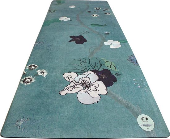 Felicidade design yoga mat "Green Go" @studiofelicidade * Eco-friendly * Yoga mat en handdoek in 1 *Duurzaam * Authentiek van Felicidade