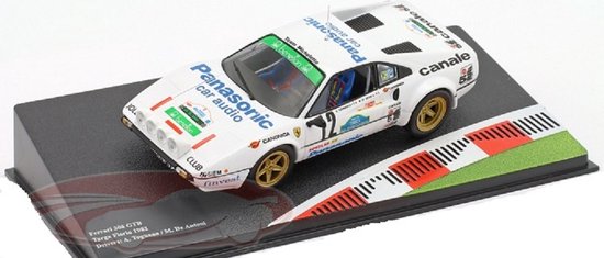 Ferrari 308 GTB #12 Winner Targa Florio 1982 Drivers : A.Tognana / M.De Antoni Wit 1:43 Altaya van Ferrari