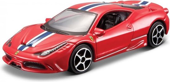 Ferrari 458 Speciale 1:43 rood/blauw/wit van Ferrari