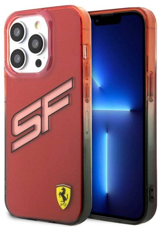Ferrari Back Cover - Apple iPhone 15 Pro - Rood - Schokabsorberend - Ondersteuning Draadloos Opladen