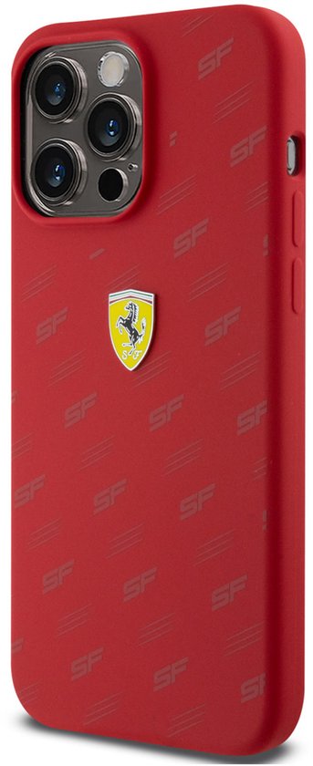 Ferrari Back cover - iPhone 15 Plus & 14 Plus - Rood - Slanke pasvorm, verhoogde randen van Merkloos