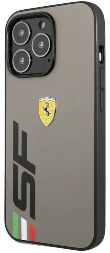 Ferrari Back cover voor iPhone 13 Pro - Grijs - Sportief design met SF-logo - Slanke schokabsorberende hoes van Merkloos