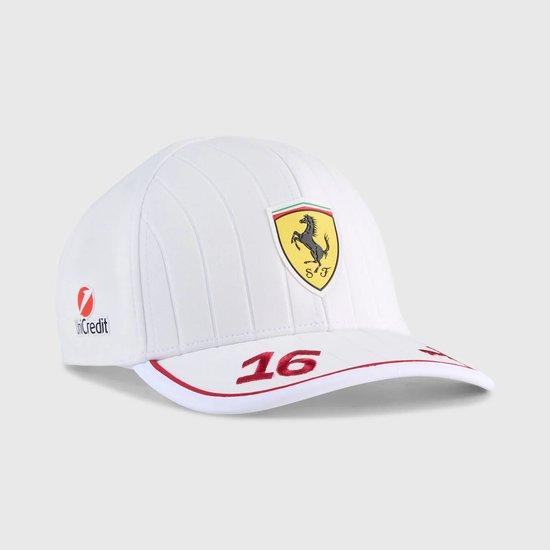 Ferrari Charles LeClerc Special Edition Cap wit 2025 van Merkloos