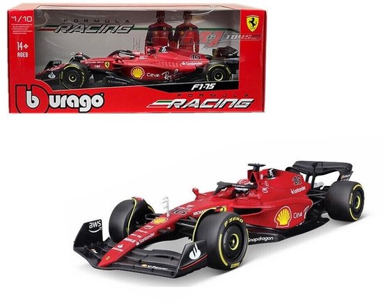 Ferrari F1-75 #16 (C. Leclerc) - 1:18 - Bburago van Merkloos