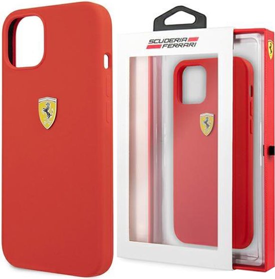 Ferrari - FESSIHCP13SRE - iPhone - 13 - mini - 5.4 - rood/rood - hardcase - siliconen van Merkloos