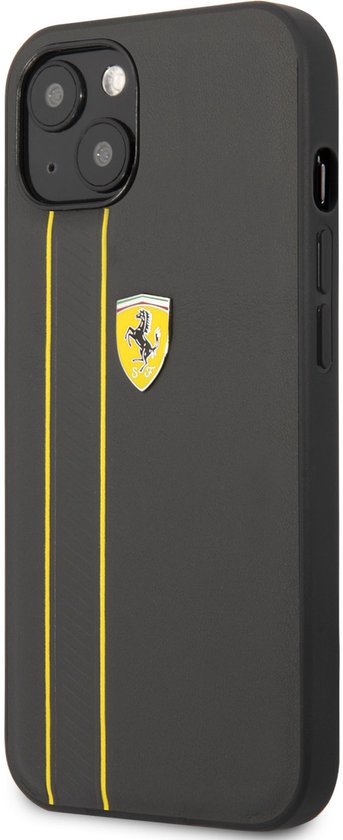 Ferrari iPhone 13 Backcover hoesje 3D Stripes - Geel van Ferrari