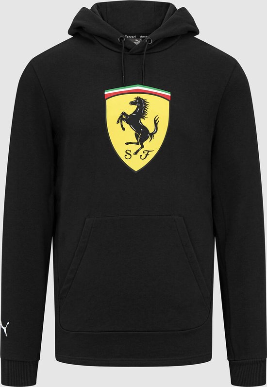 Ferrari Logo Hoody Zwart S - Charles Leclerc - Lewis Hamilton van Ferrari