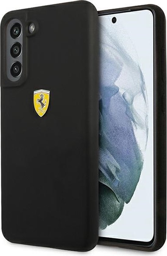 Ferrari SF Silicone Case hoesje geschikt voor Samsung Galaxy S21 FE (Fan Edition) - Zwart van Ferrari