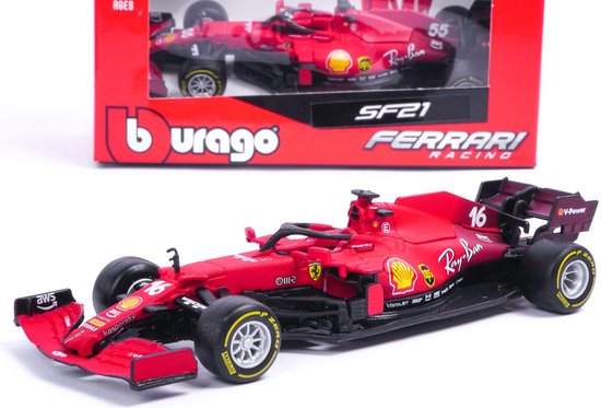 Ferrari SF21 - Charles Leclerc - 2021 - Bburago 1:43 van Ferrari