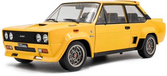 Fiat 131 Abarth '80, geel Solido schaal 1:18 van Solido