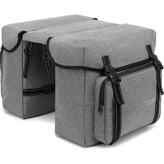 Fietstassen dubbel Spatwaterdicht 35 L - Fietstassen electrische fietsen - Reflecterend van FastRider