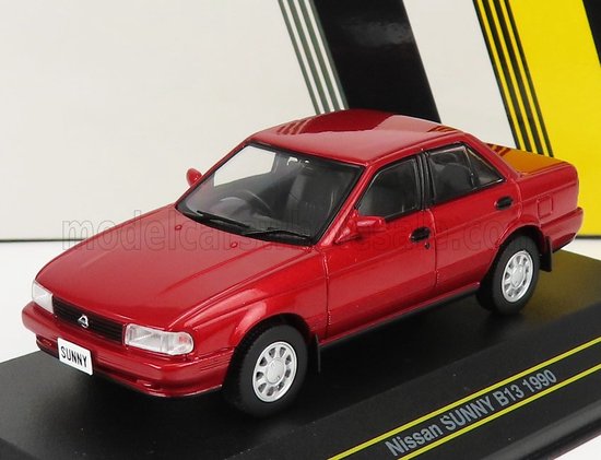 First:43 Nissan Sunny B13 1990 Rood - Modelauto 1/43 van First43