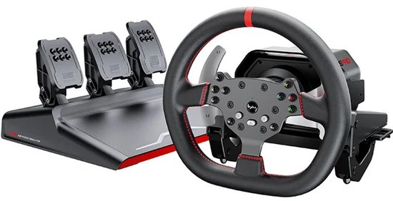 Flolife - Direct Drive Racing Wheel met Force Feedback – Gaming Stuurwiel met Hall Magnetische Pedalen – Plug & Play Racing Controller van Merkloos