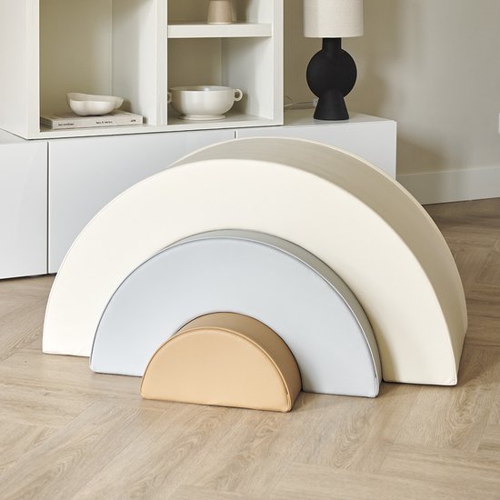 Foam Blokken Speelset Regenboog - Montessori Balansspeelgoed 3 delig - Het Balance Board Alternatief vanaf 2 jaar - Klim, Schommel & Bouw van Mammoet Toys