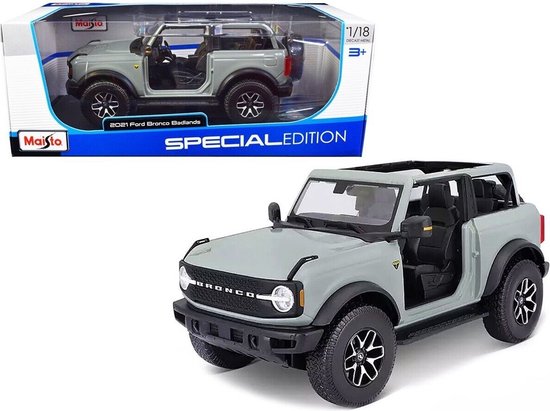 Ford Bronco Badlands (No Doors) 2021 - 1:18 - Maisto van Ford