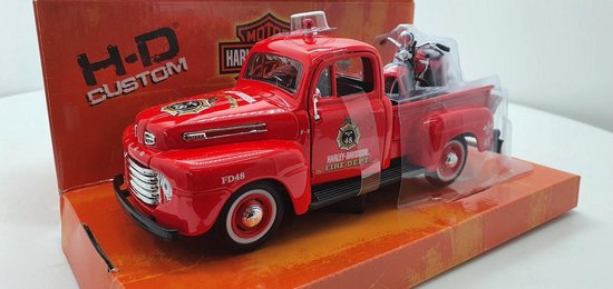 Ford F-1 Pick Up 1948 Inkl Harley Davidson El Knucklehead 1-24 Maisto van Merkloos