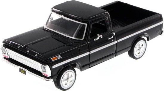 Ford F-100 Pickup (Zwart) 1:24 Motor Max van Ford