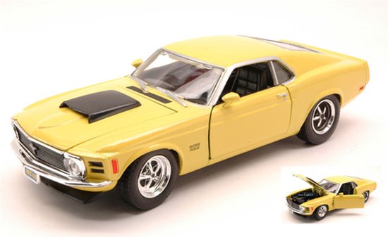 FORD MUSTANG BOSS 429 1970 YELLOW 1:24 MOTOR MAX van Ford