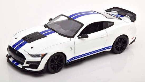 Ford Mustang Shelby GT500 White/blue 2020 van Merkloos