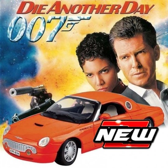 Ford Thunderbird ( Hardtop ) 2002 "James Bond 007 Die Another Day" Oranje 1-24 Motormax van Ford