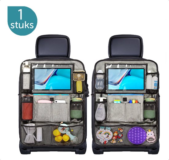 ForDig Auto Organizer 1 stuks - Tablet Houder Auto - Autostoelbeschermers - Autostoel Organizer voor Kinderen - Universeel - Grijs van Ford