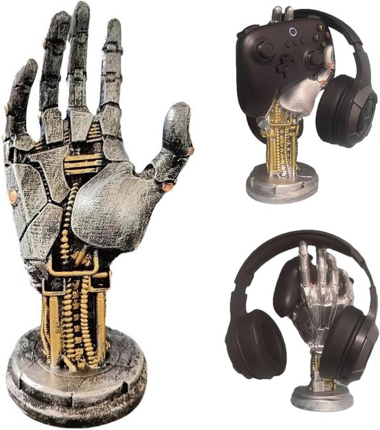 Futuristische Headset en Controller Standaard - Gaming Accessoire voor Bureauorganisatie