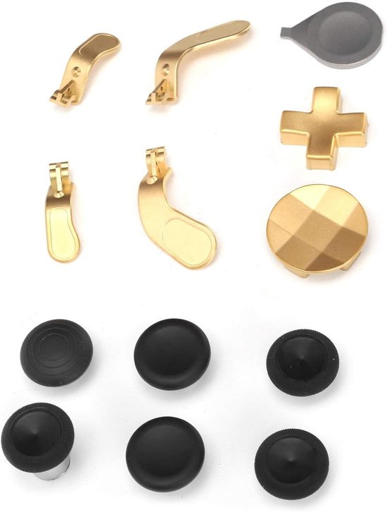 Gamepad Accessoireset - Controller Paddles - Gaming Verbeteren - Metaal en Siliconen - 13 x 11 x 5 cm - Goud