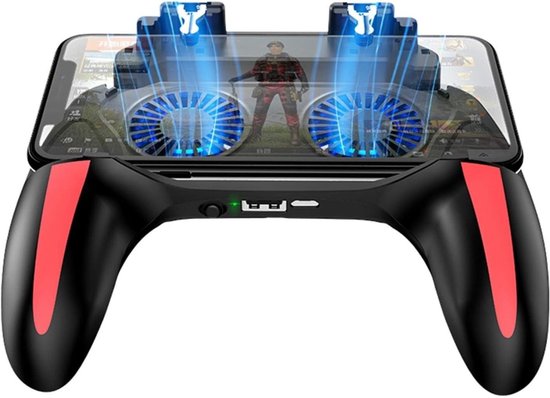 Gamepad voor Mobiele Telefoon met Dubbele Koelventilatoren en 5000mAh Batterij voor 4.7-6.5 Inch Smartphones, Ideaal voor Gaming en Comfortabel Spelen