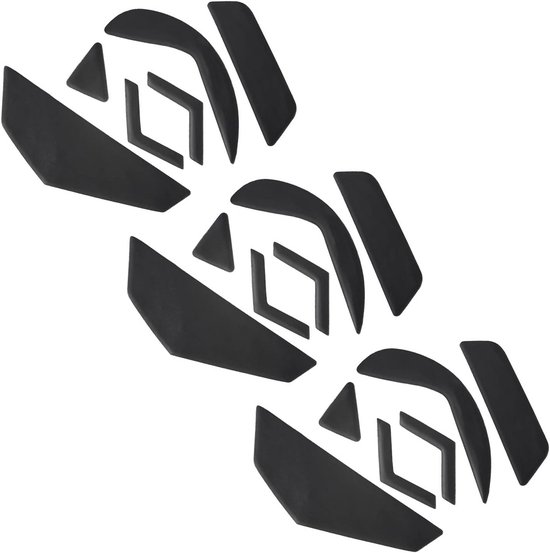 Gamer Muismat Vervanging Feet Pads Zwart 0.8mm Afgeronde Randen Set voor G502 Muis van Merkloos